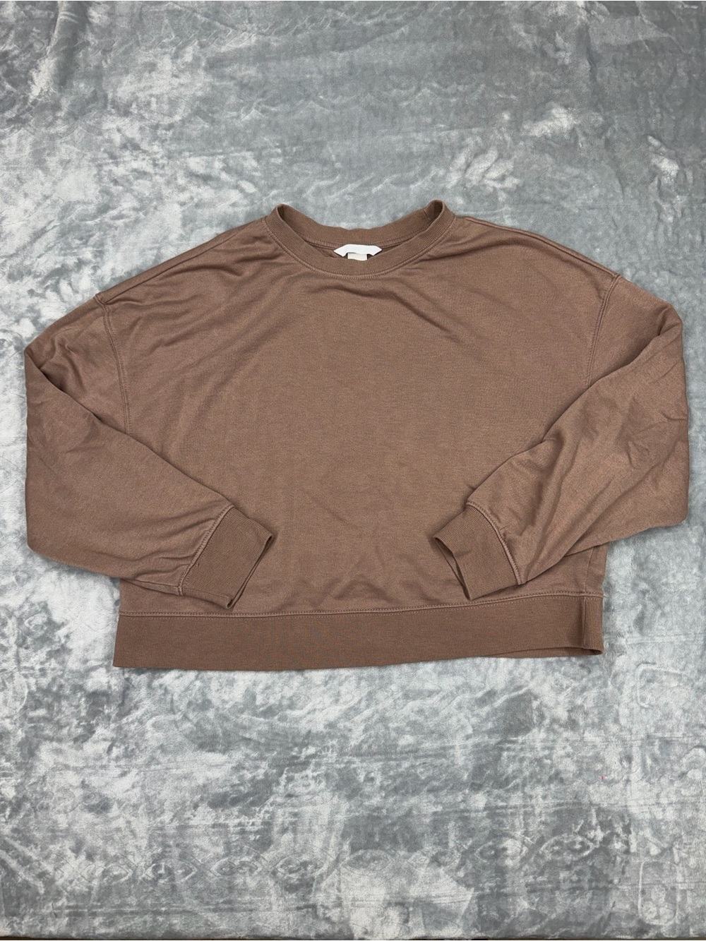 H&M Mauve Brown Cropped Sweatshirt